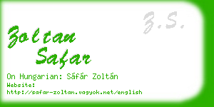 zoltan safar business card